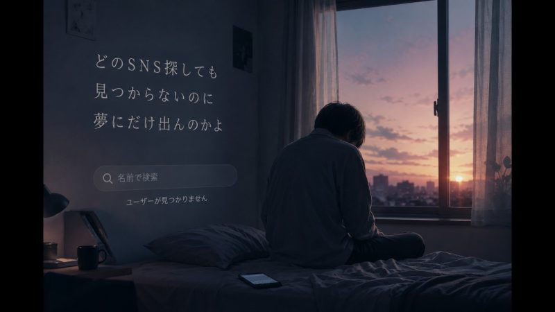 どのSNS探しても見つからないのに夢にだけ出んのかよ - Sunoオリジナル曲